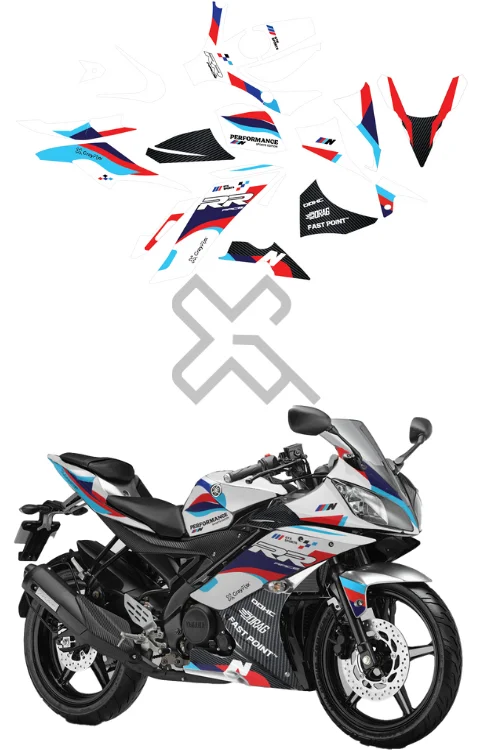 RR Edition Full Body Sticker Compatible with R15 V2 | Made In Premium Gloss Vinyl With FPF(Fade Protection Film), Water Proof, Precut Sticker, Pack Of 1 Both Side